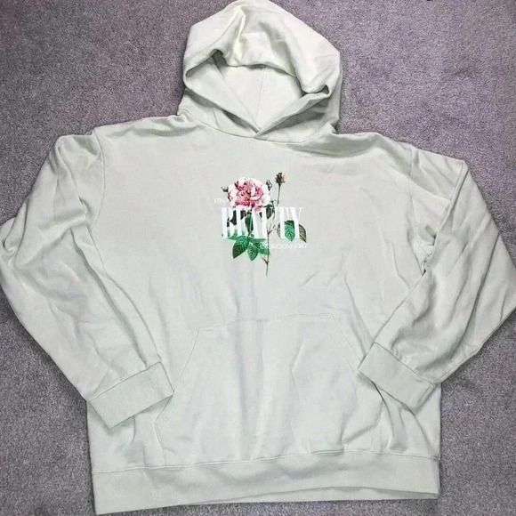 Seek Discomfort Hoodie 2XL Sweatshirt Tea Green Color Organic Cotton - Picture 1 of 7